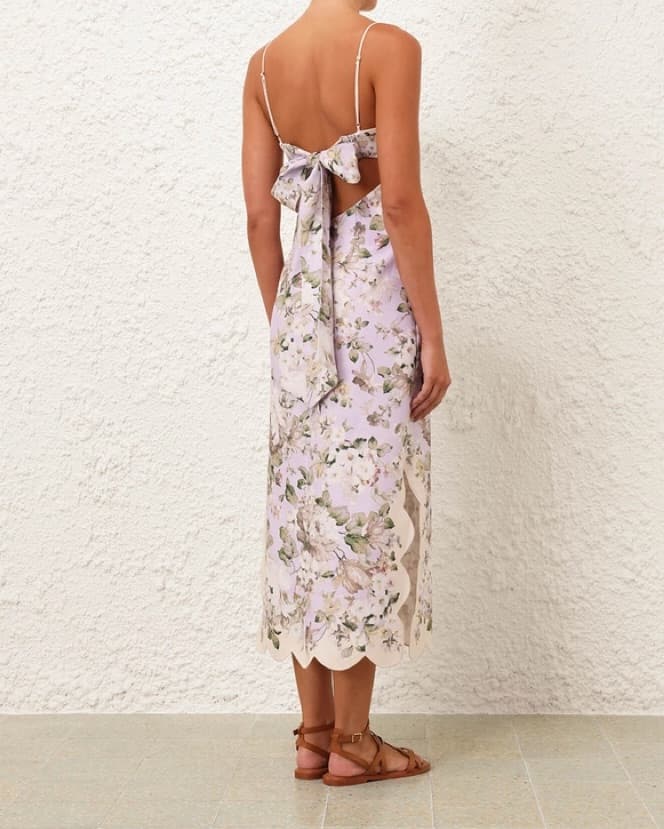 Zimmerman Acacia Scallop Midi Dress - Image 3