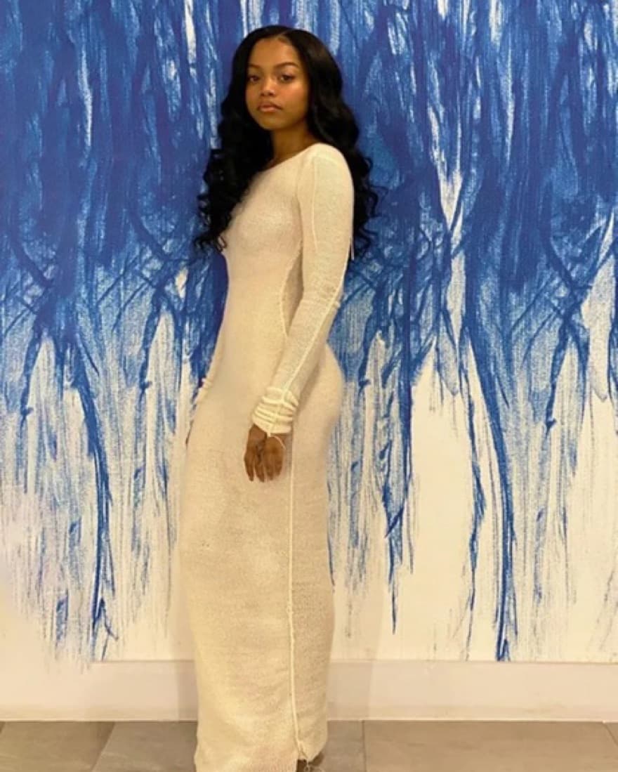 See Through Knit Dress  - Image 2