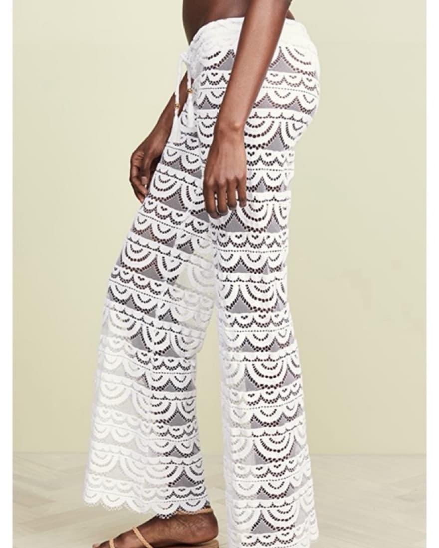 White Lace Cover Up Pants - Image 3