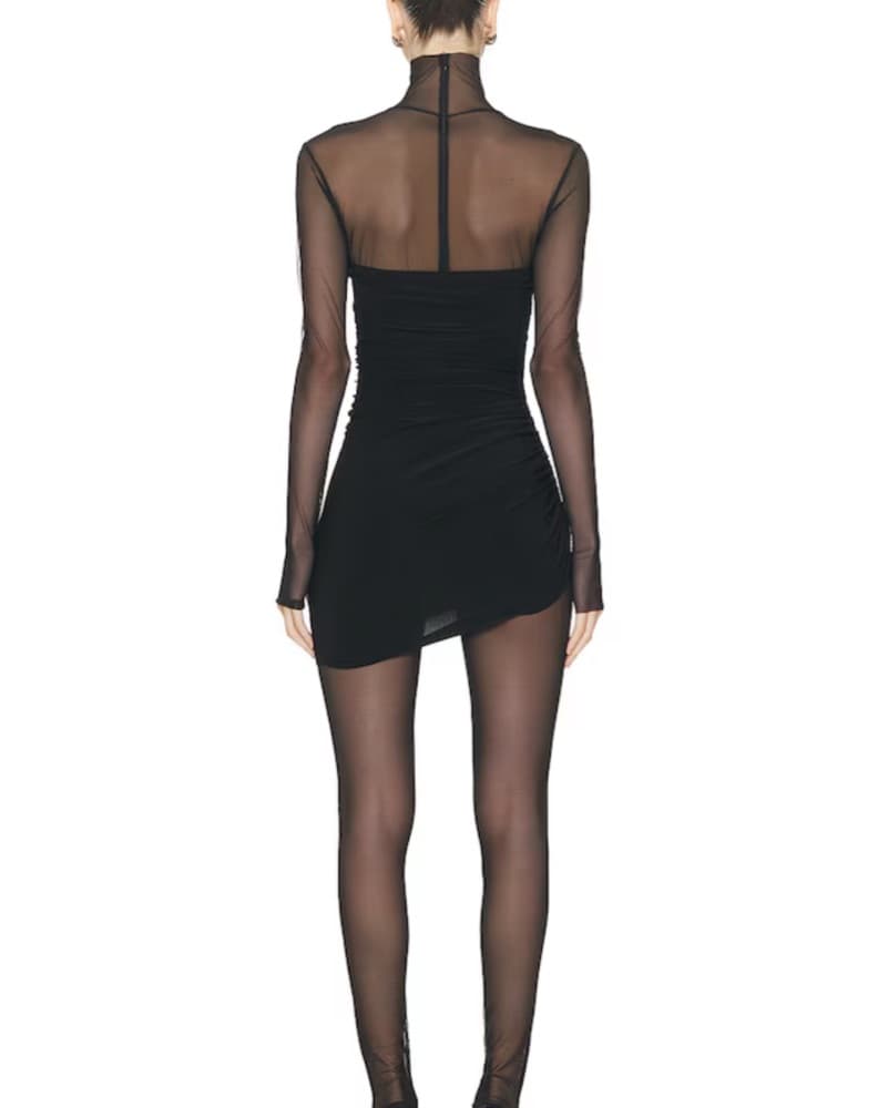 NORMA KAMALI Long Sleeve Turtleneck Dres - Image 2
