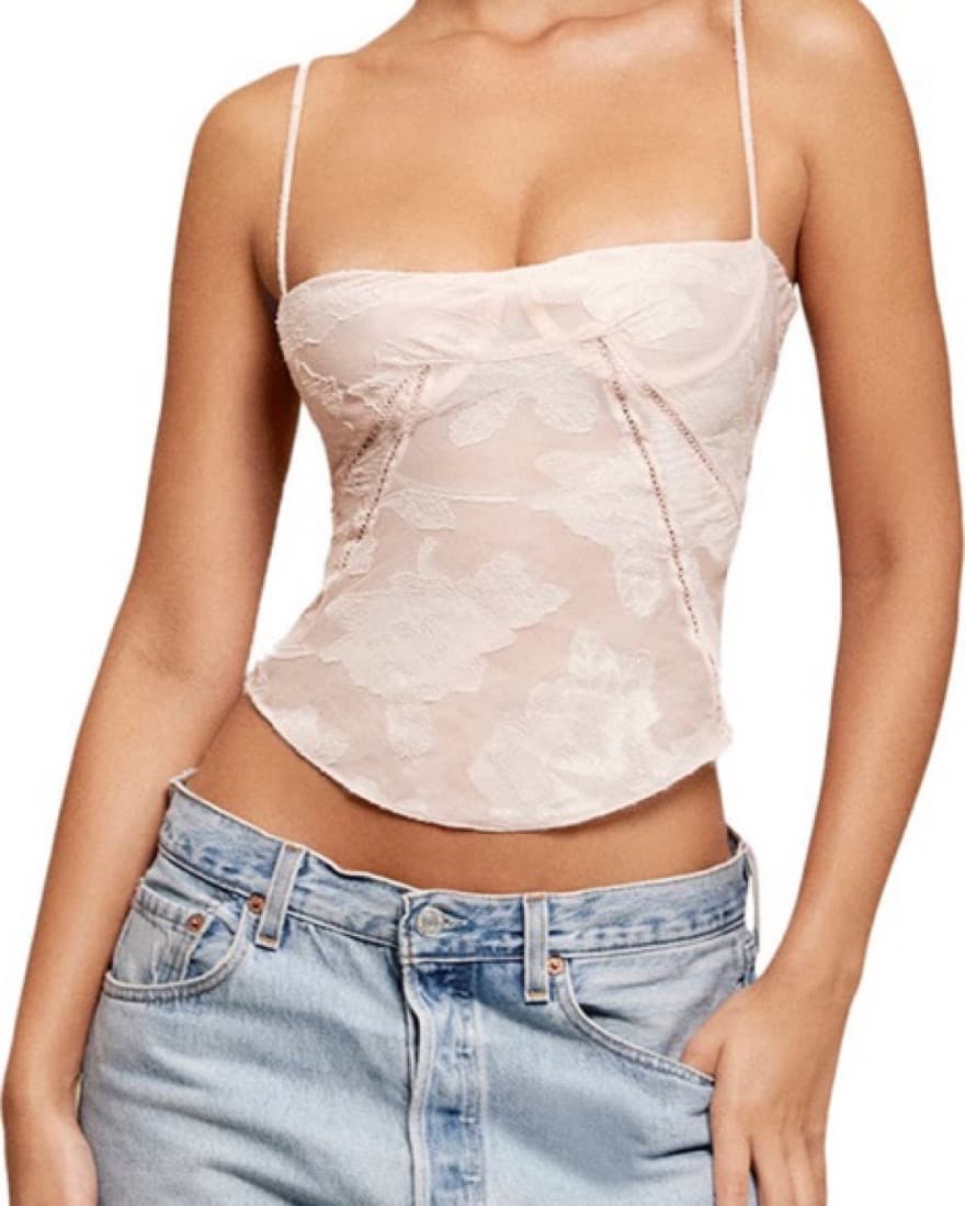 Lisette Floral Lace Corset Camisole - Image 1