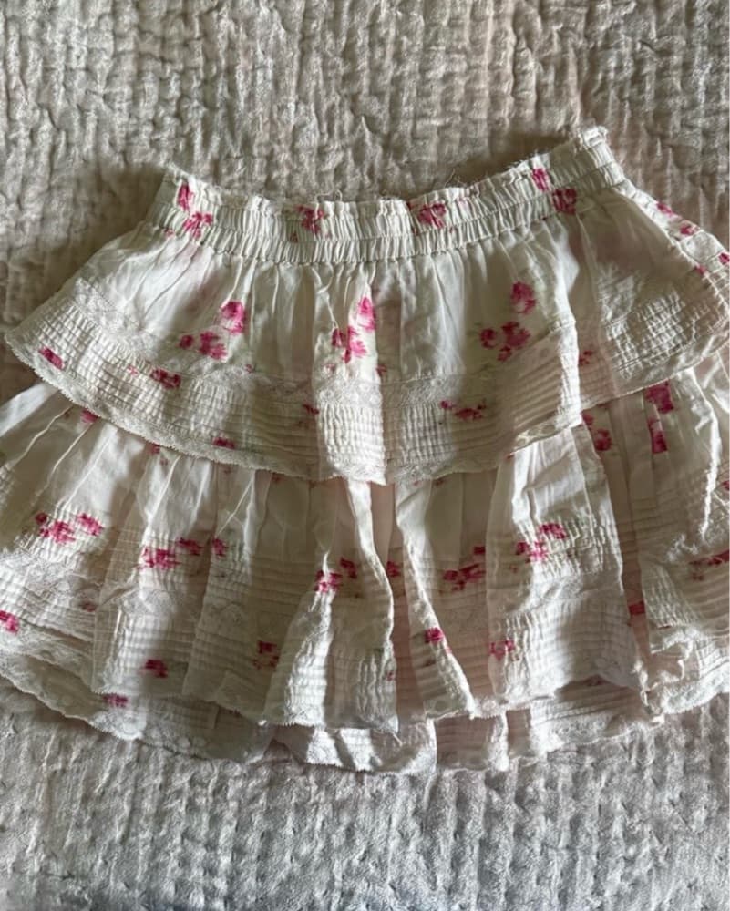 LoveShackFancy Ruffled Mini Skirt - Image 2