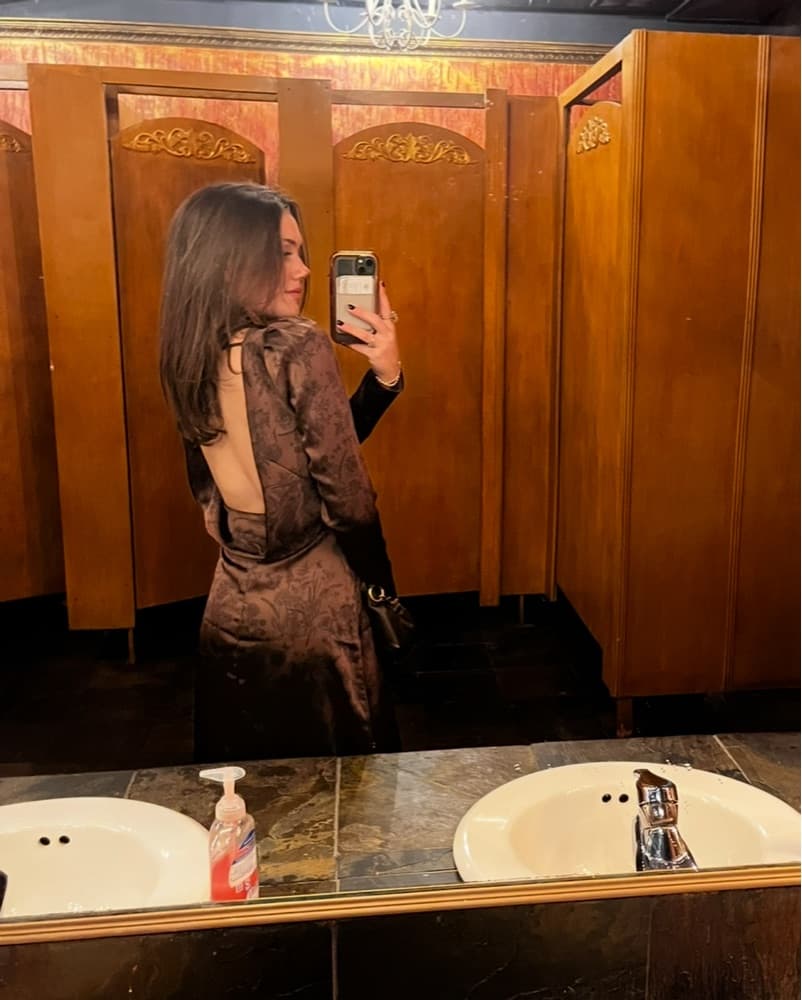 WeWoreWhat Brown Open Back Maxi Dress - Image 1