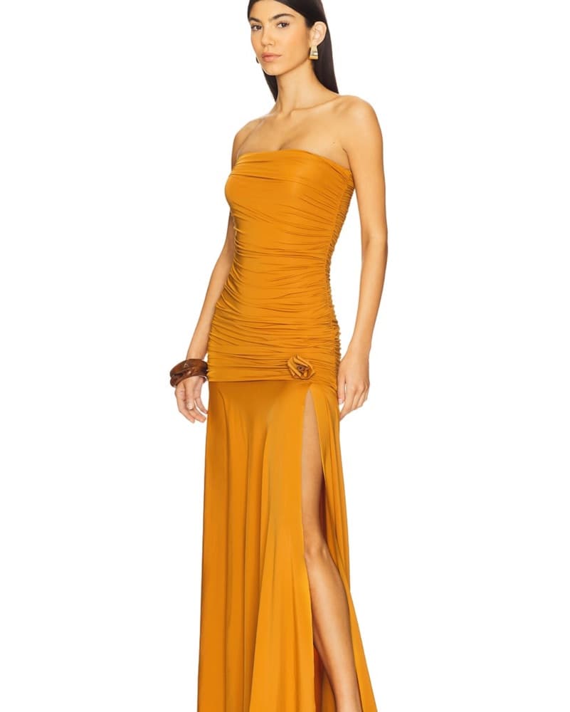 Mustard Yellow Formal Dress - Image 3