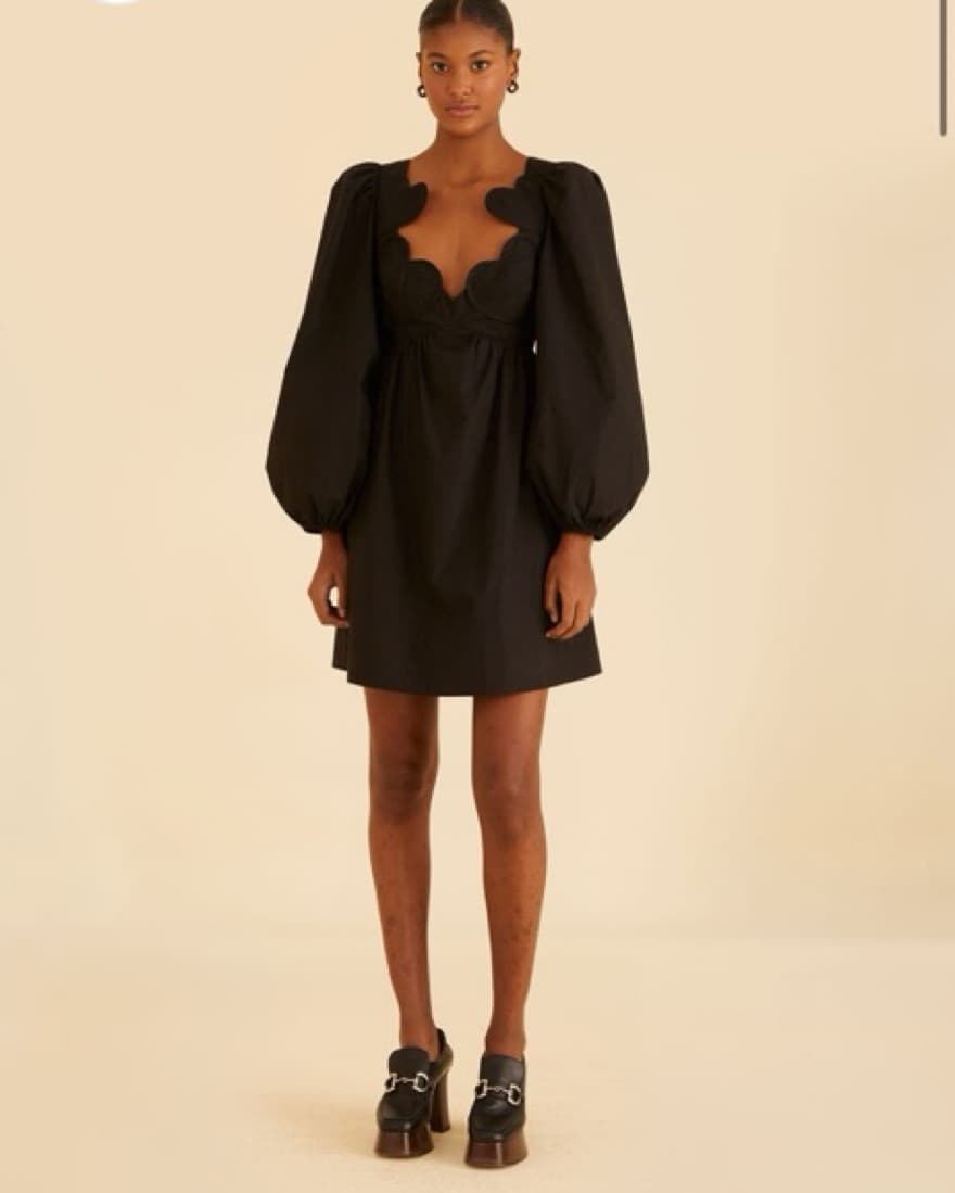 Farm Rio Black Mini Dress - Image 1