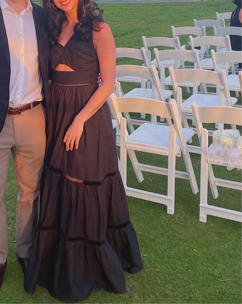 ALC Black Tiered Maxi Dress - Image 3