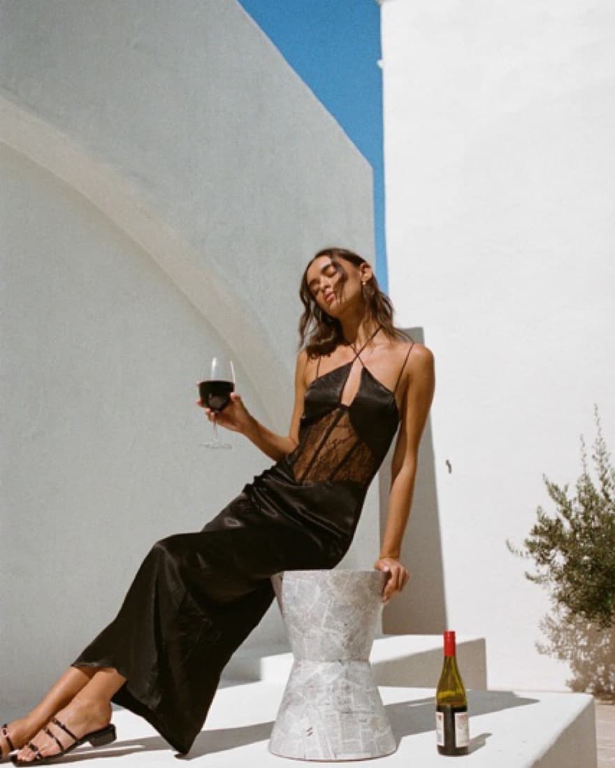 Sabo Teyah Midi Dresa Black Lace - Image 3