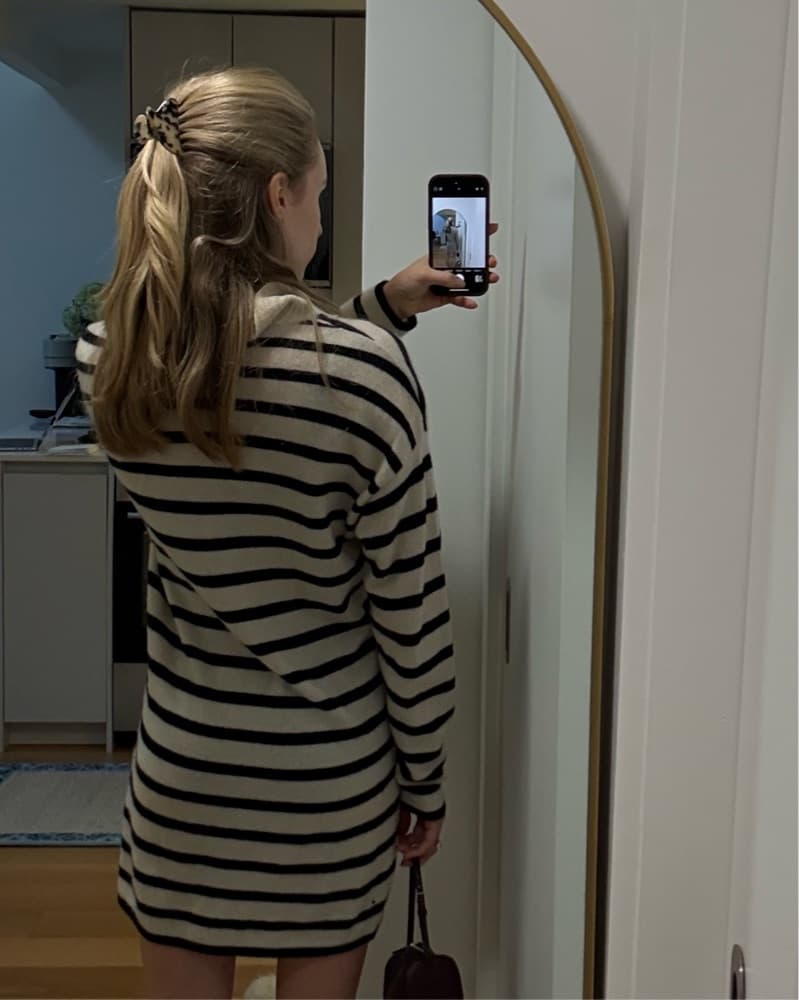 Reformation Cashmere Polo Sweater Dress - Image 4