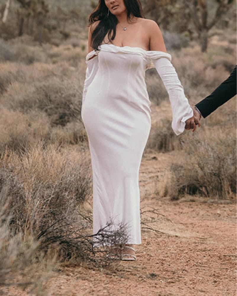 Meshki Giselle Long Off Shoulder Dress  - Image 1