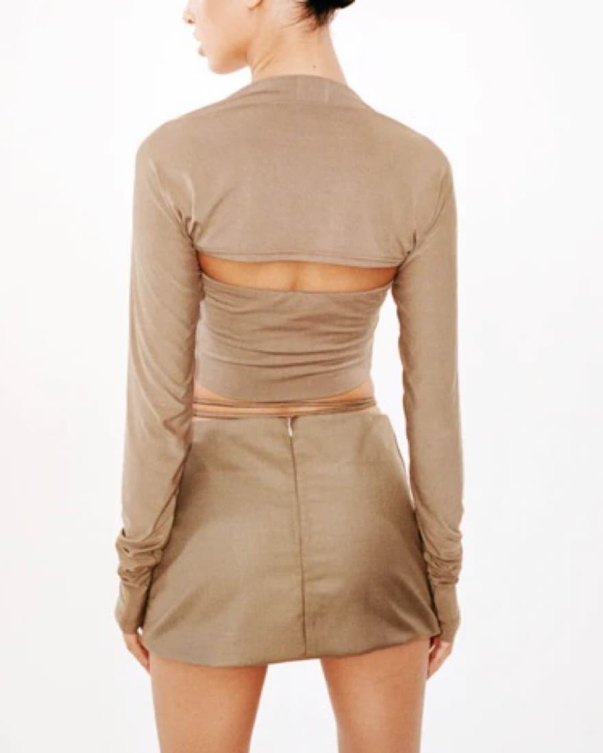 With Jèan Khaki Mini Skirt (M) - Image 3