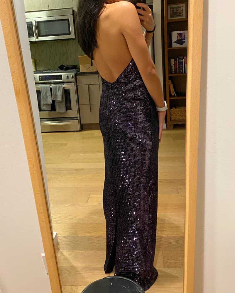 Purple Sinclaire Maxi Halter Dress  - Image 3