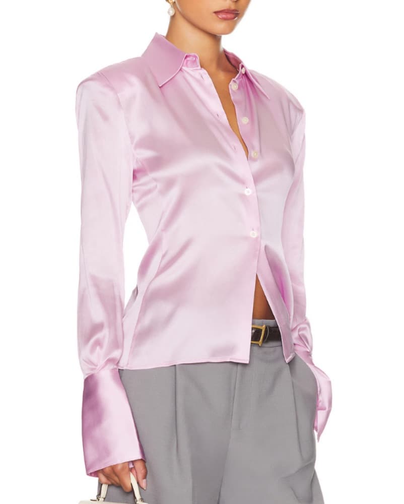 Helsa The Silk Charmeuse Shirt - Image 3