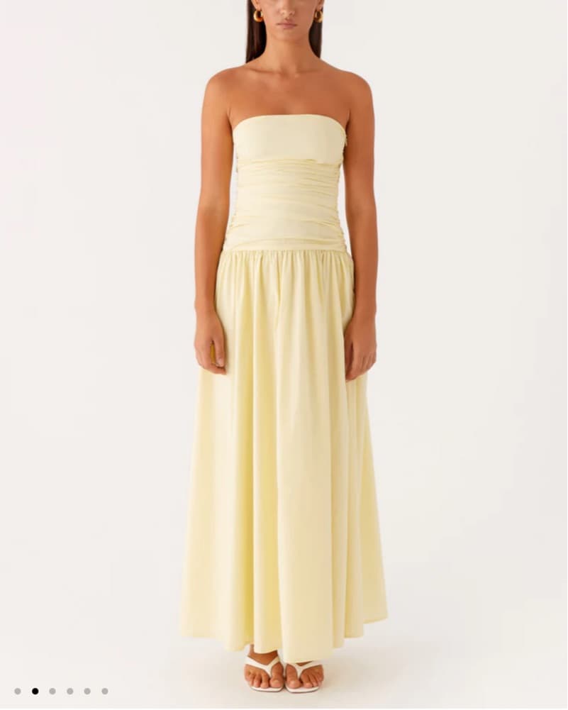 Peppermayo Yellow Drop waist Maxi Dress  - Image 3
