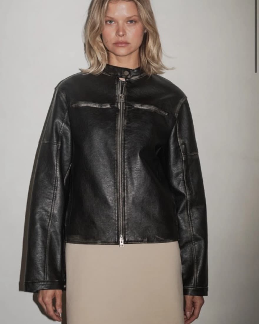 Faux Leather Moto Jacket  - Image 2