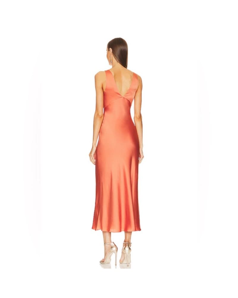 Simkhai Josette Cut Out Coral Midi Dress - Image 3