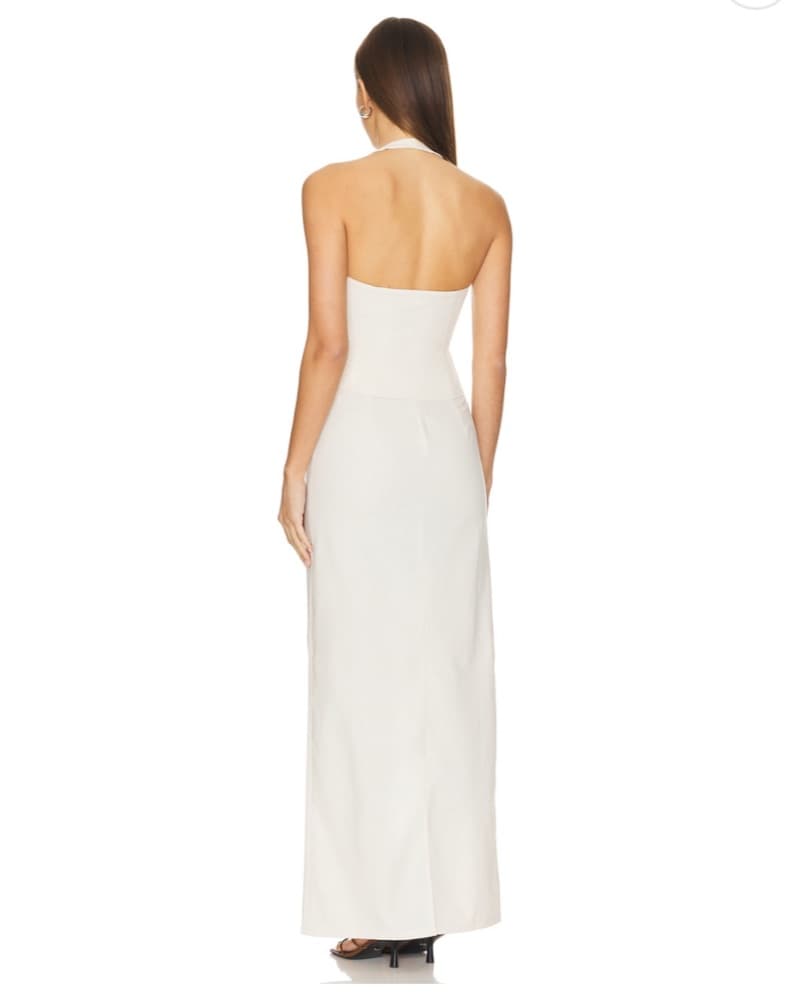 Ivory Linen Maxi Skirt Set - Image 5