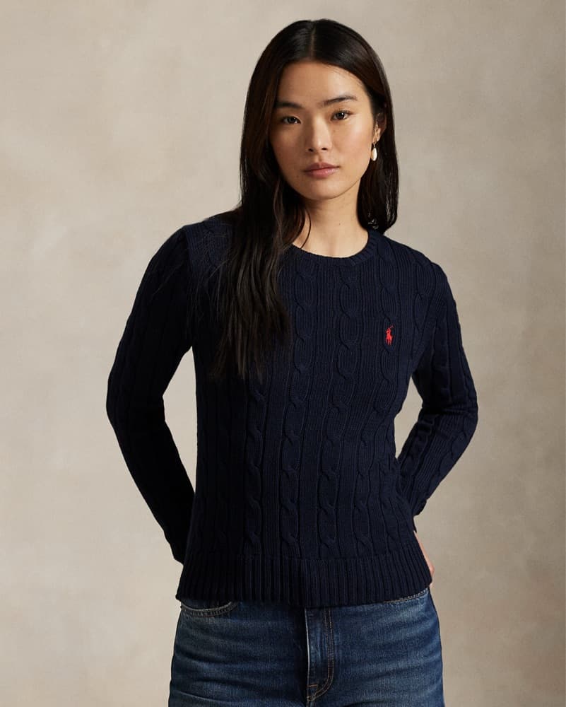 Ralph Lauren Cotton Cable Knit Crewneck  - Image 1