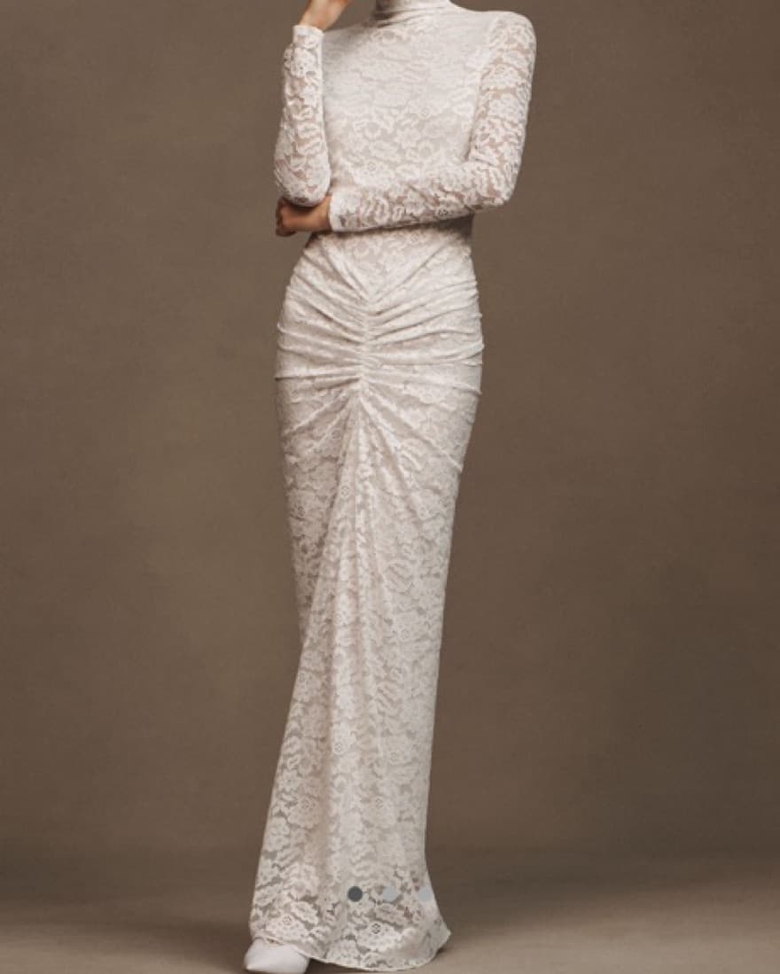 White Lace Maxi Dress - Image 1