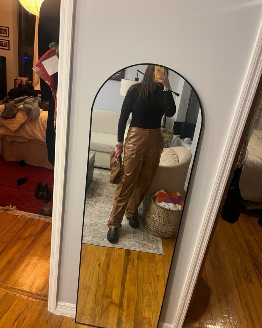 AFRM Leather Cargo Pants - Image 2