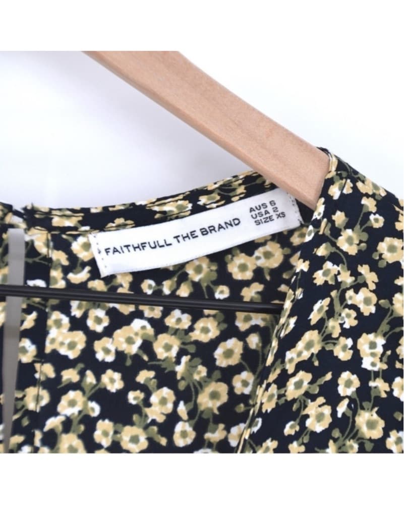 Faithfull the Brand black floral Midi.XS - Image 4
