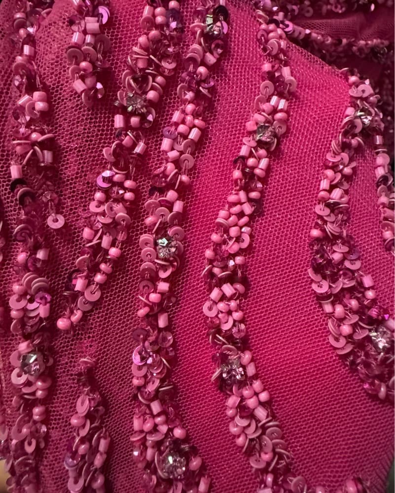 Vibrant Fuchsia Sequin Retrofête Dress - Image 2
