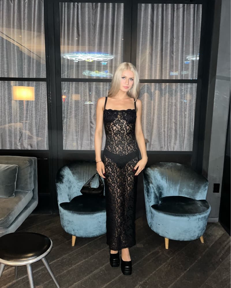 Black Lace Dress  - Image 1