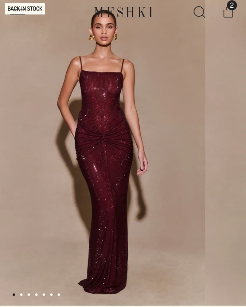 Meshki Diamante Satin Maxi Dress - Image 1
