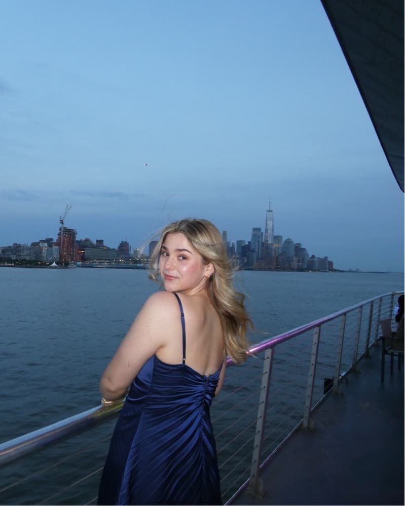 Blue Pleated Maxi Dress - Image 4