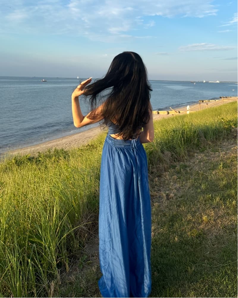 Beautiful Blue Maxi Dress Size Small - Image 2