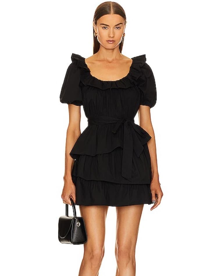 Tularosa Black Mini Dress - Image 3