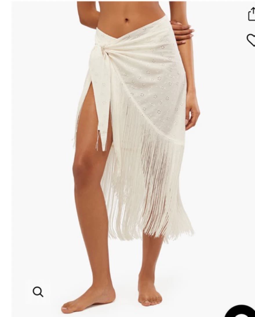 WeWoreWhat Eyelet Fringe Sarong - Image 2