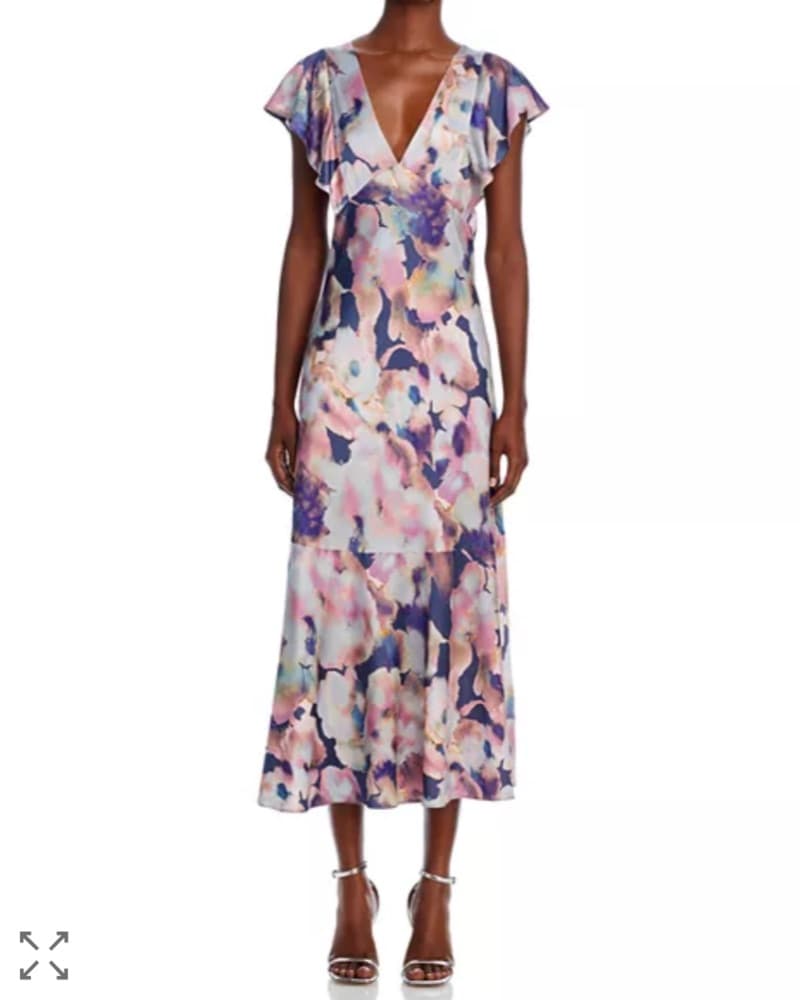 Rails Dina Floral Flutter Sleeve Midi - Image 1