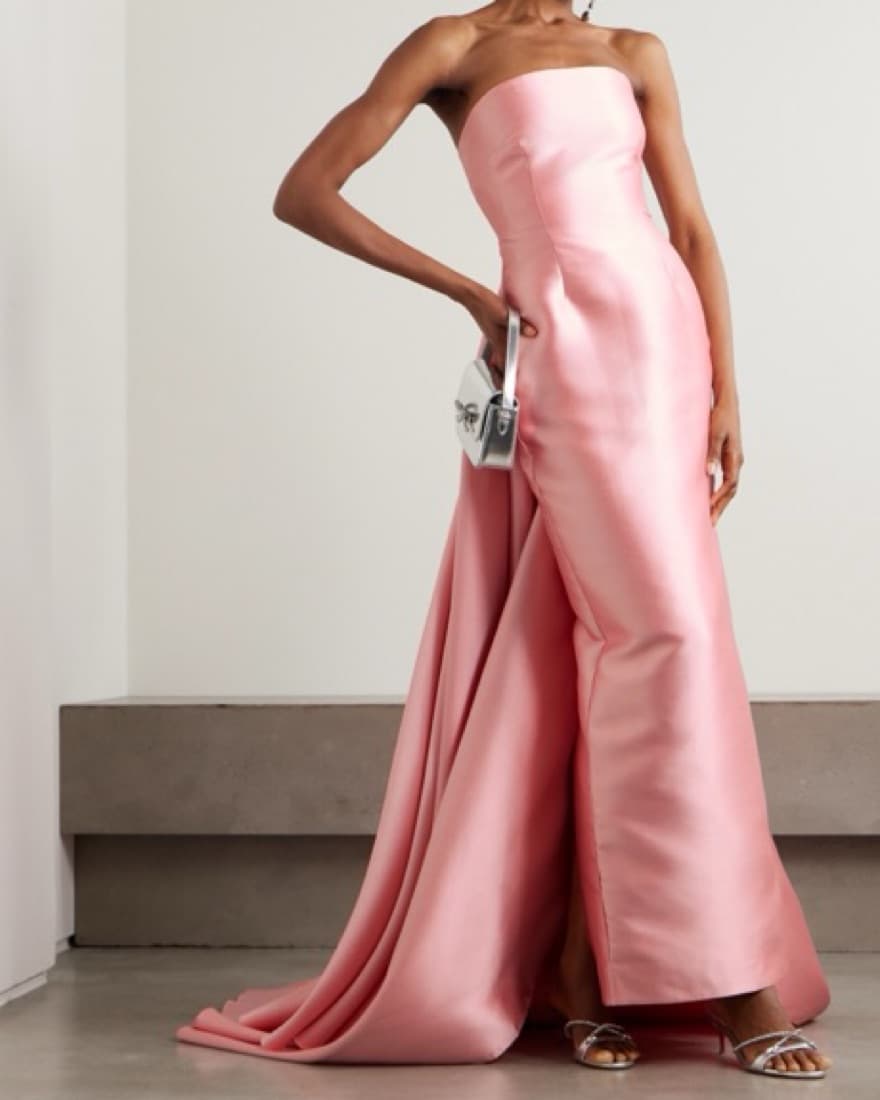 Solace London Strapless Pink Dress Gown - Image 1