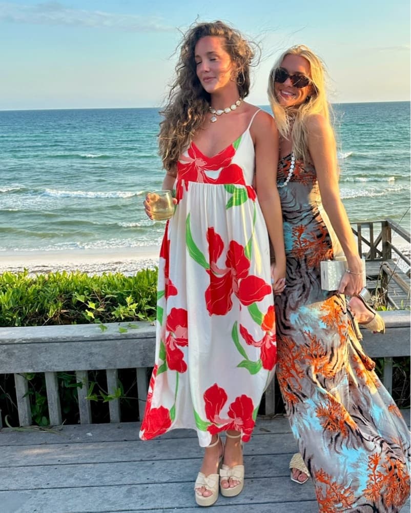 Vibrant Floral Maxi Dress - Image 1