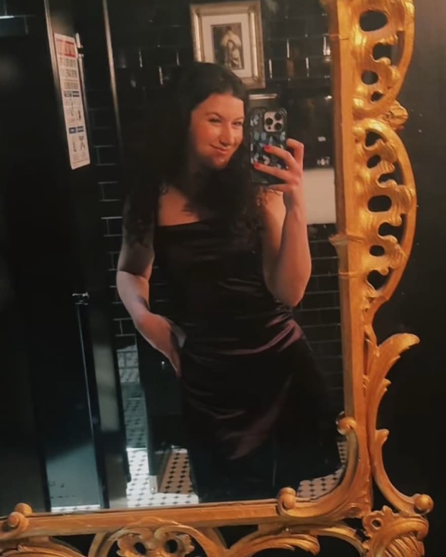 Black Silk Midi Dress - Image 3