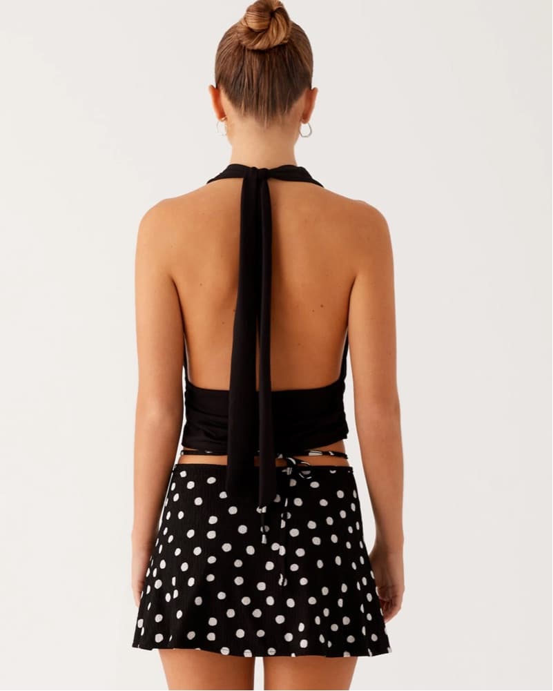 Black Cowl Neck Top - Image 3