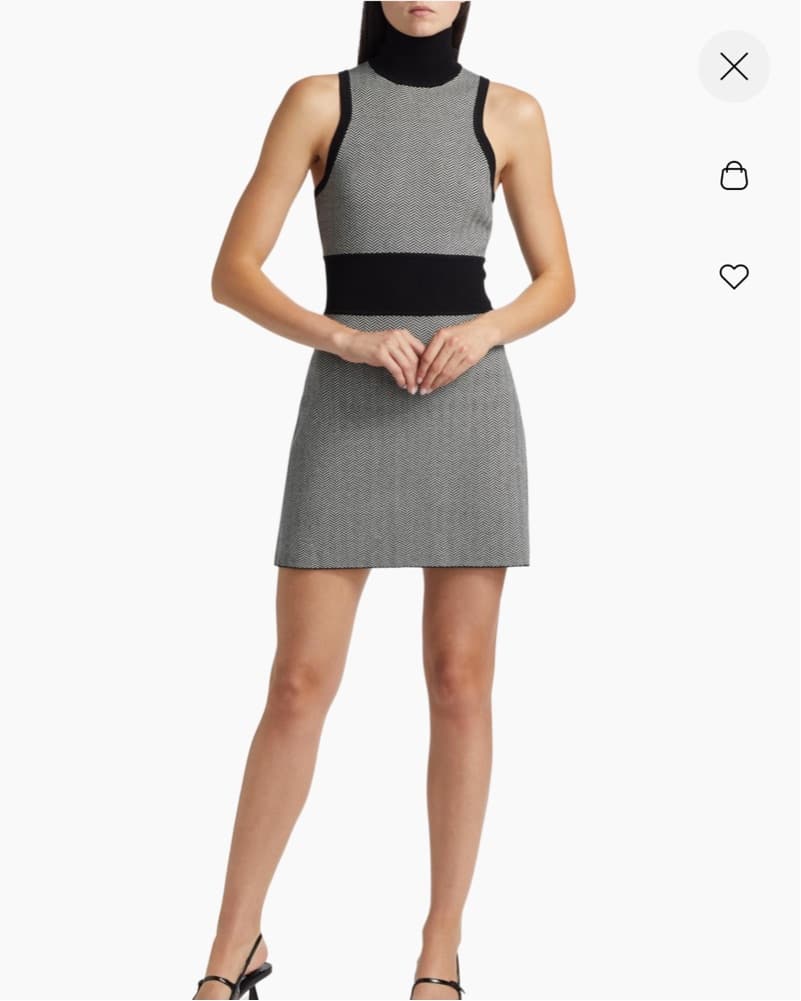 Sleek Chevron Knit Dress - Image 3