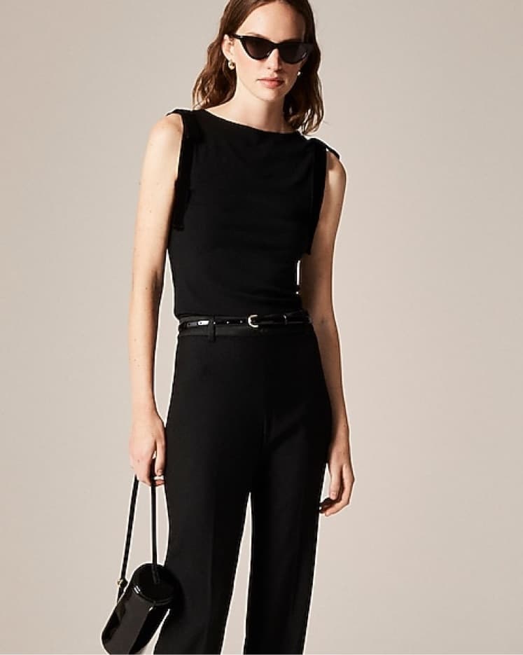 J Crew shell top with velvet bows - Image 3