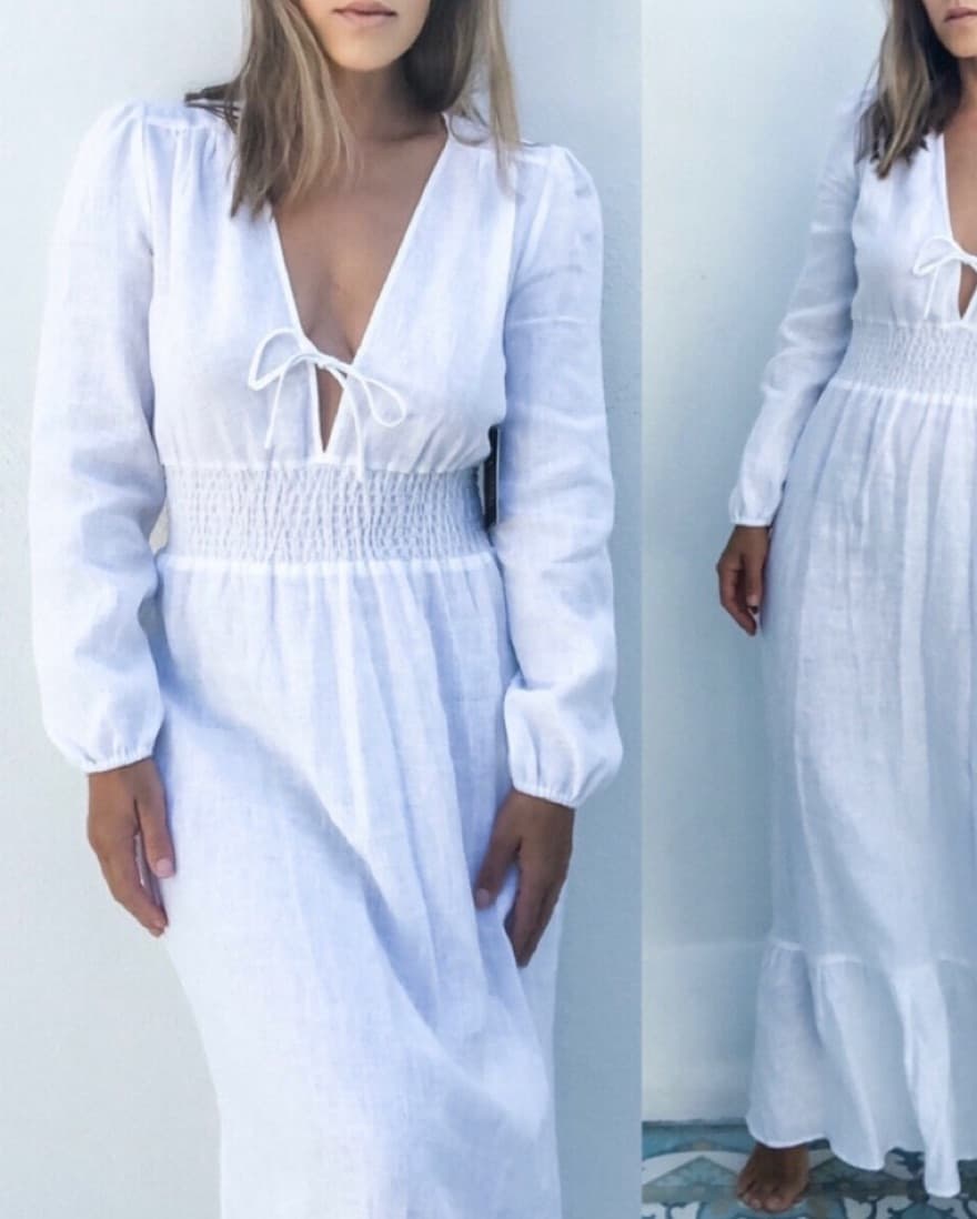 $248 Reformation Linen Maxi Dress XS - Image 3