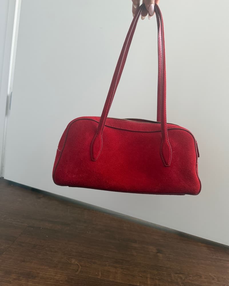 Red Suede Madewell Shoulder Bag - Image 4