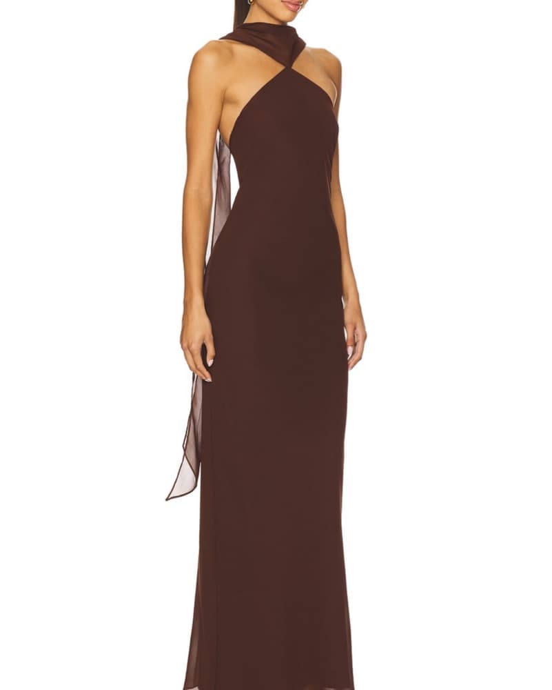 Amanda Uprichard Brown Maxi Dress - Image 2
