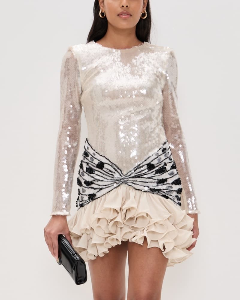 Patbo Sequin Long Sleeve Mini - Image 2