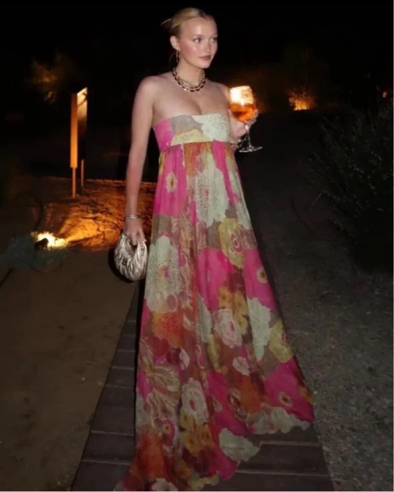 Zara Strapless Floral Maxi Dress  - Image 1
