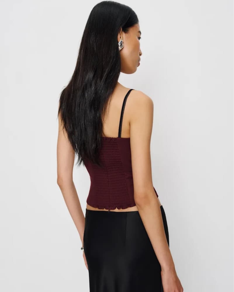 Reformation Melanie Top - Wine - Image 2