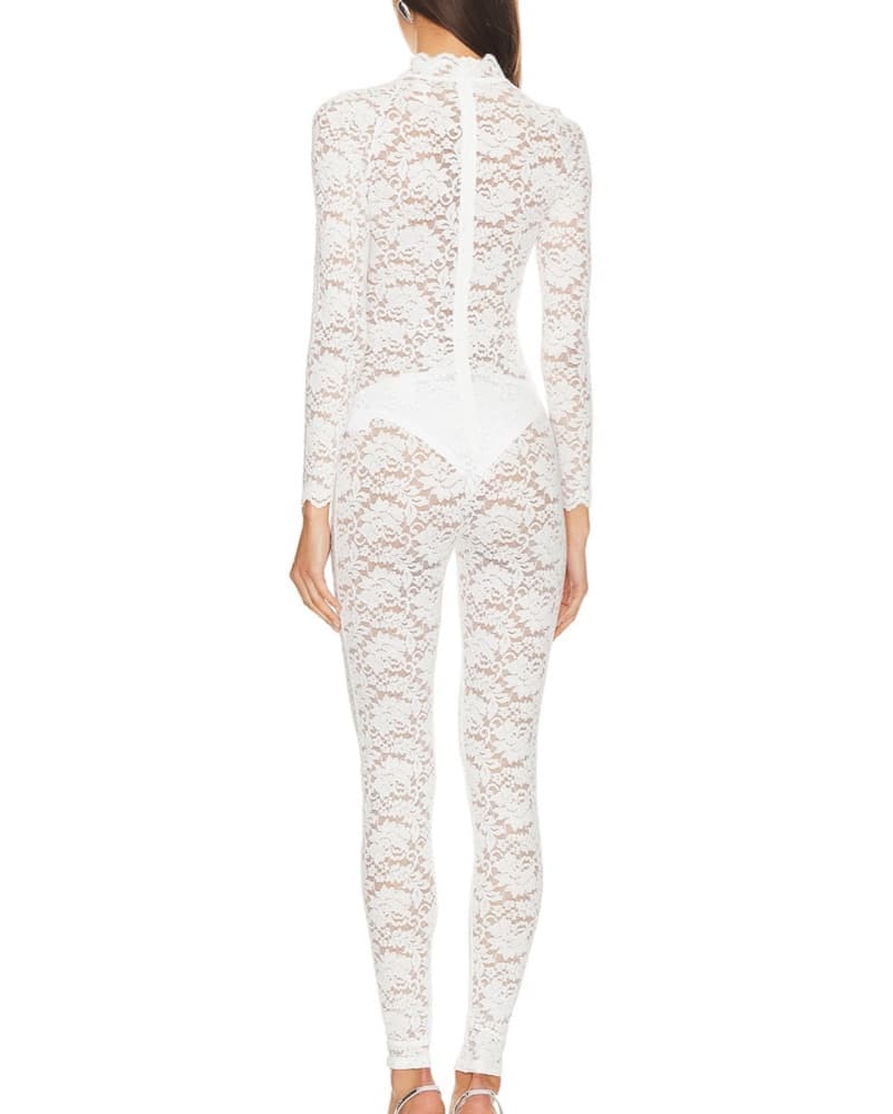 Kim Shui White Lace Jumpsuit - Image 3