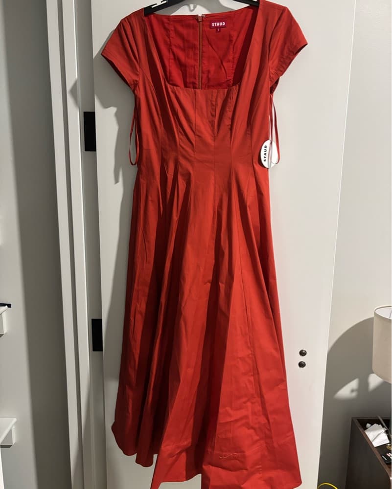 Staud Short Sleeve Wells Dress - Image 2