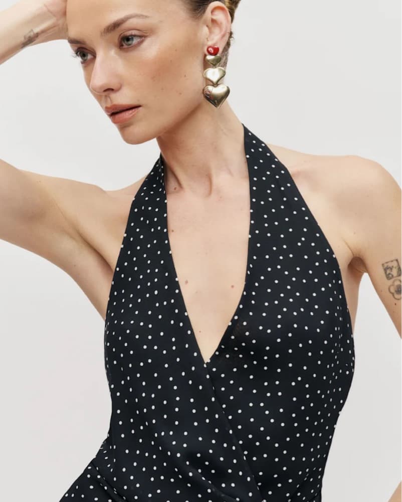 Reformation Polka Dot Halter Top - Image 6