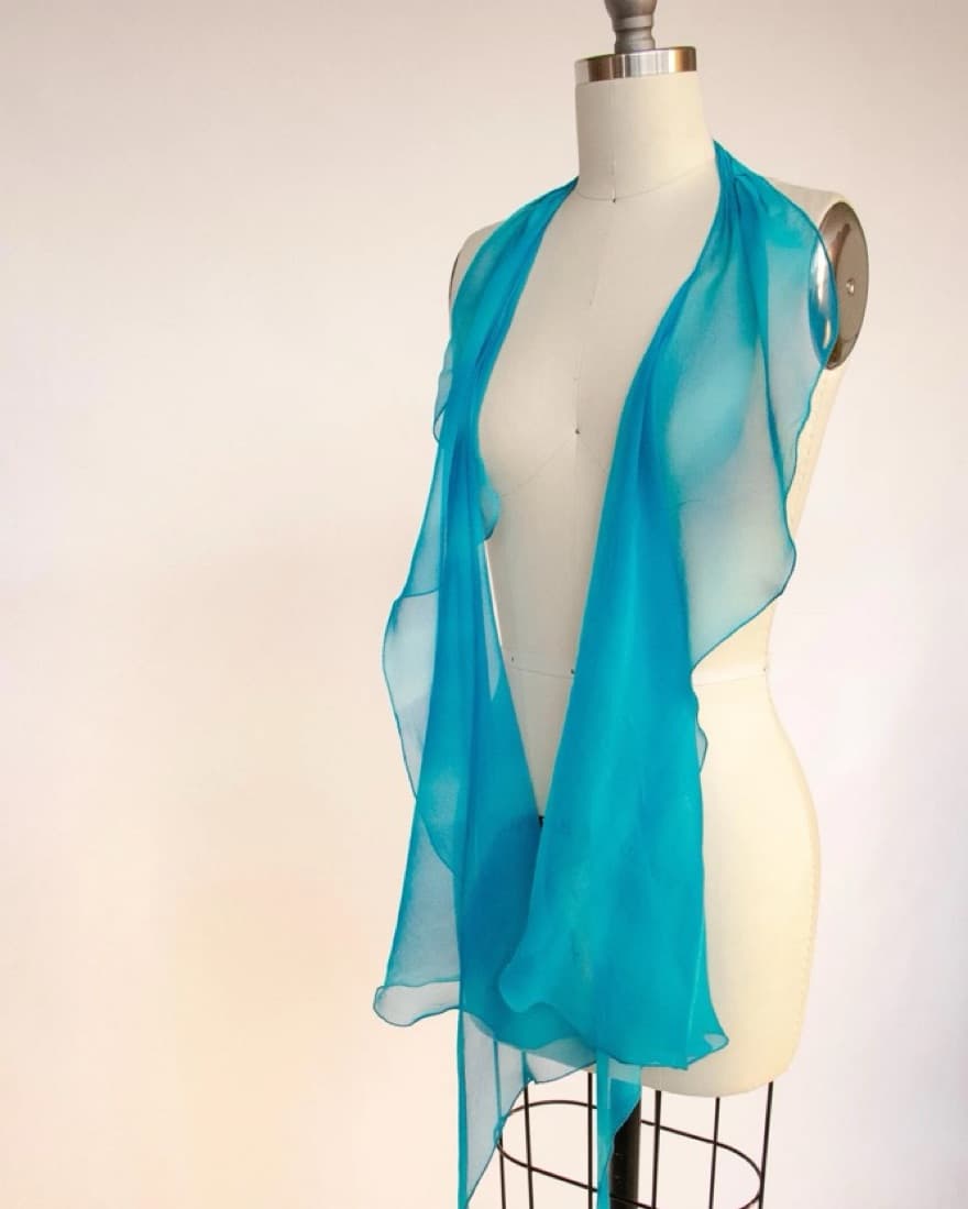Vintage Sheer Chiffon Halter Top - Image 4