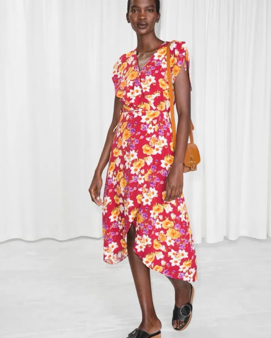 & Other Stories Midi Floral Dress - Image 3