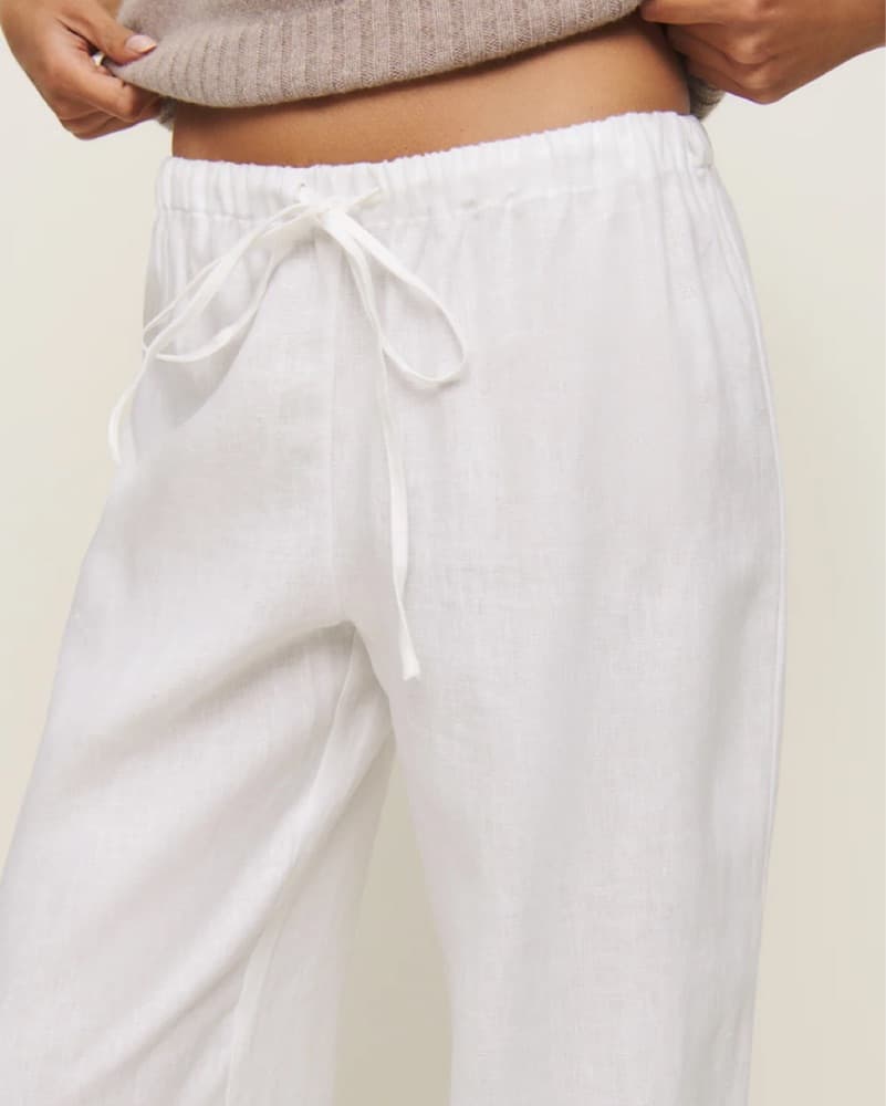 Reformation White Linen Pants  - Image 4